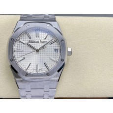 APS공장 오데마피게 로얄오크 50주년 한정판 화이트 텍스처 다이얼 스틸 SS 브레이슬릿 41mm 15510ST