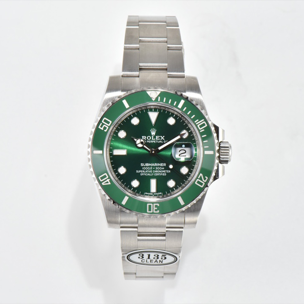 클린공장 롤렉스 서브마리너 헐크 그린 다이얼 40mm V4버전 116610LV