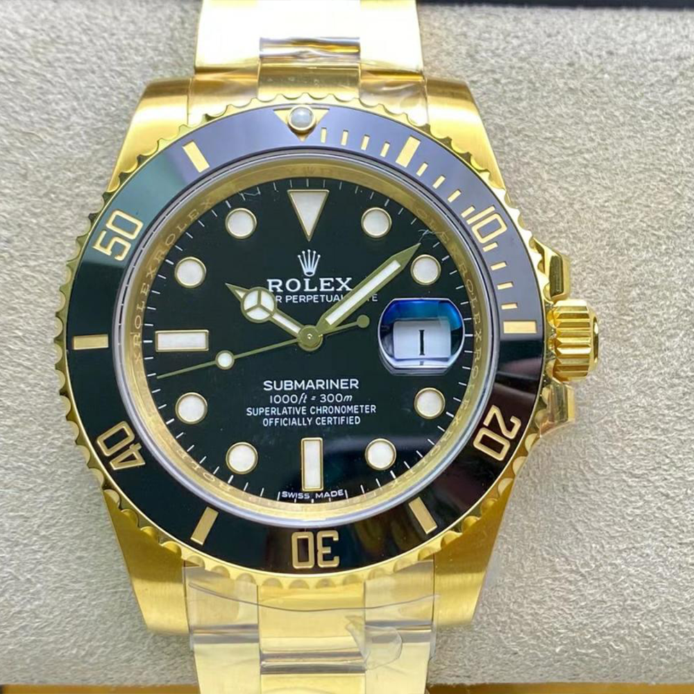 VS공장 롤렉스 서브마리너 블랙 다이얼 금통 40mm 116618