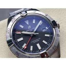 BLS공장 브라이틀링 어벤저 오토매틱 GMT 베스트 레드 에디션 블랙 다이얼 나일론 스트랩 44mm