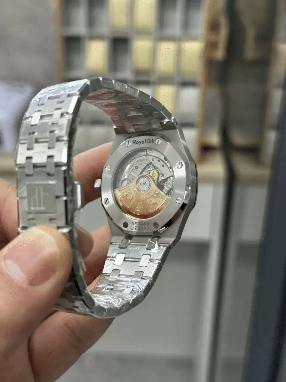 APS공장 오데마피게 로얄오크 블랙 다이얼 다이아베젤 스틸 SS 브레이슬릿 37mm 15451
