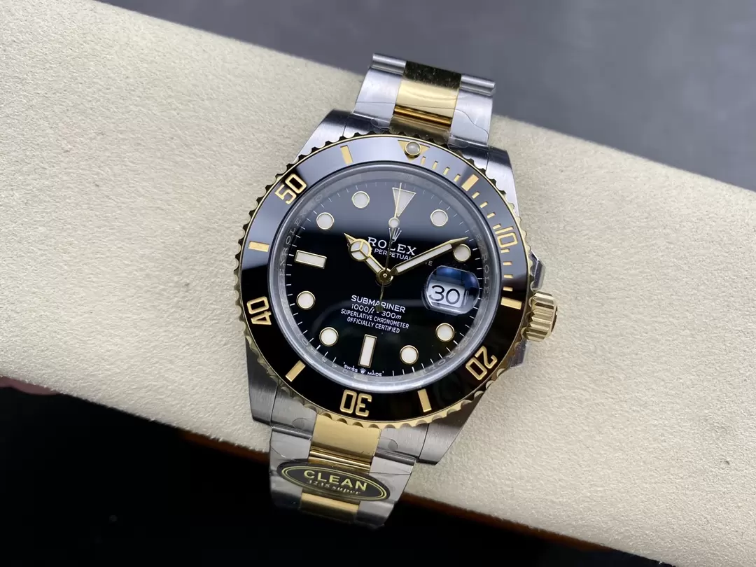 클린공장 롤렉스 신형 서브마리너 검판 옐로우 골드 콤비 41mm m126613ln
