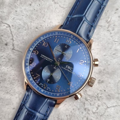 IWC 포르투기저 부티크 에디션 블루 다이얼 시계