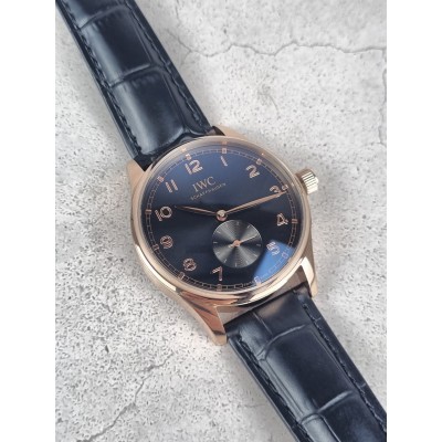 IWC 포르투기저 샤프하우젠 핸드와인드 블랙 다이얼 골드 시계