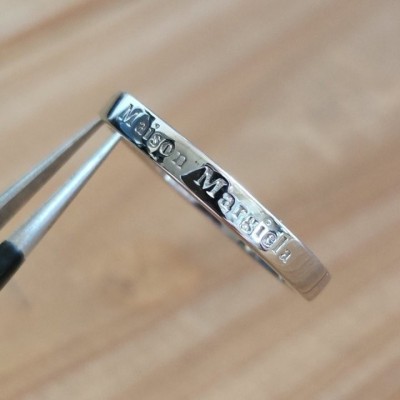 메종마르지엘라 417 스털링 실버 로고 Silver 92.5 반지