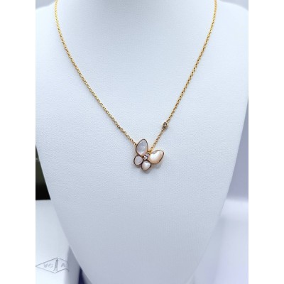 반클리프 VCF05 Arpels Two Butterfly 시리즈 쇄골 목걸이