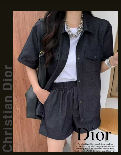 디올 여성 8606 자켓 반바지 세트