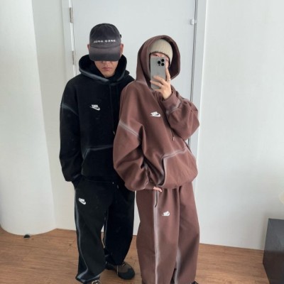 나이키 스트레이 후드 조거 세트