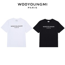 우영미 프론트 로고 반팔티
