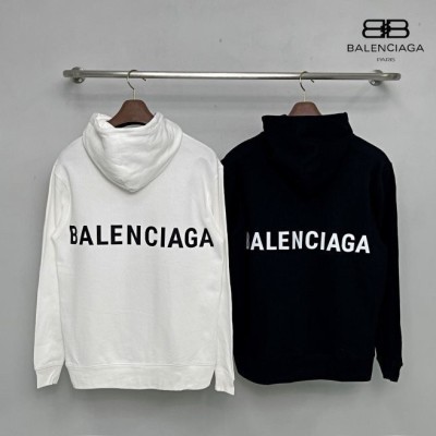 발렌시아가 백로고 베이직 후드티