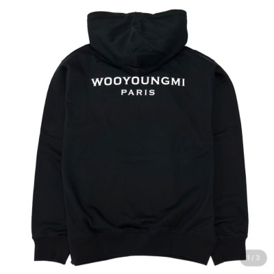 우영미 백로고 후드티