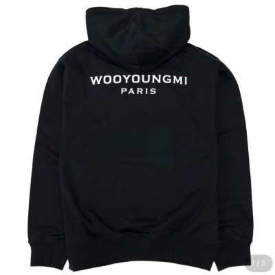우영미 백로고 후드티