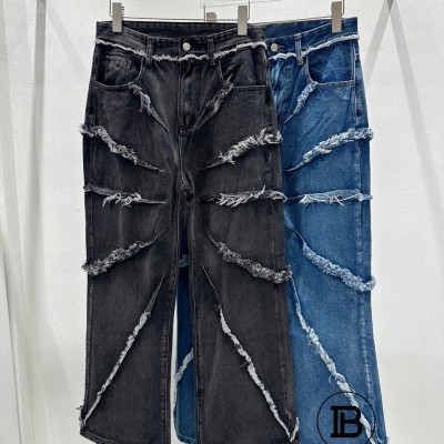 발망 데끼 와이드 데님 청바지