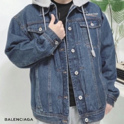 발렌시아가 웨이브로고 청자켓