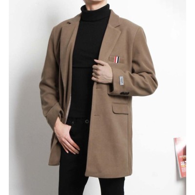 톰브라운 헤비 멜톤 모직 코트