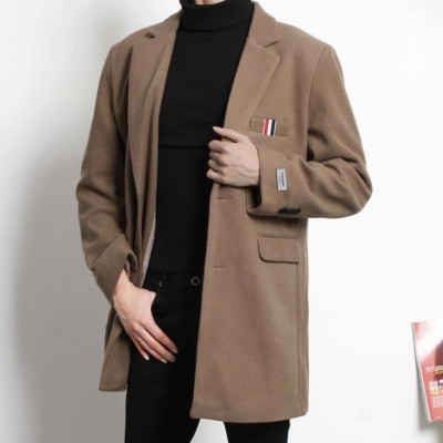 톰브라운 헤비 멜톤 모직 코트