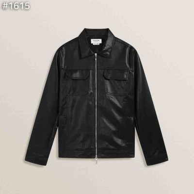 톰브라운 1615 투포켓 레더 자켓