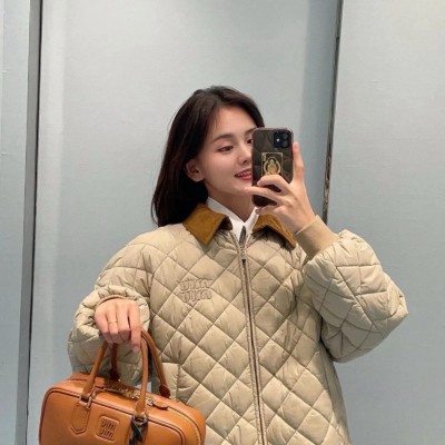 미우미우 테크니컬 패브릭 블루종 자켓
