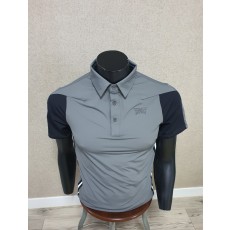PXG 허리 라인 포인트 반사 로고 반팔 카라티