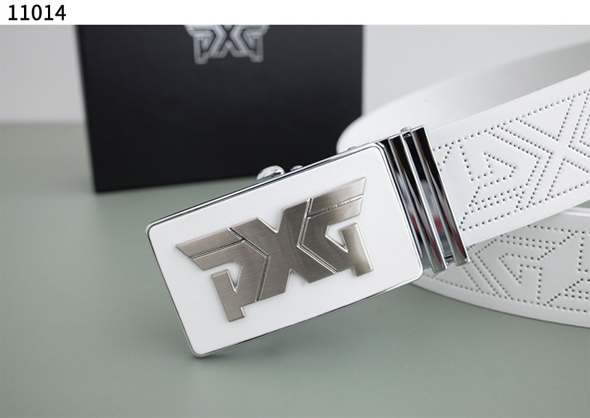 PXG 펀칭 가죽 로고 벨트