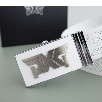 PXG 펀칭 가죽 로고 벨트